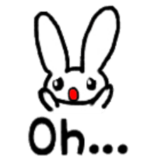 A healthy kid Rabbit Omochi. English Ver sticker #4329935