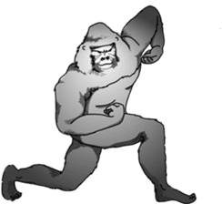 RARIGO of a gorilla2 sticker #4330902