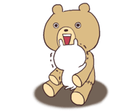 Teddy bear and Usamaru sticker #4330990