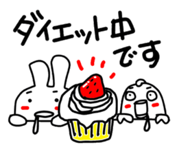 Mr. rabbit and Miss. fish.3! sticker #4331256