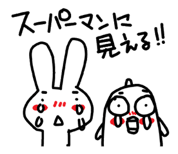 Mr. rabbit and Miss. fish.3! sticker #4331261