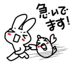 Mr. rabbit and Miss. fish.3! sticker #4331273