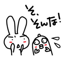 Mr. rabbit and Miss. fish.3! sticker #4331285