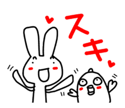 Mr. rabbit and Miss. fish.3! sticker #4331290