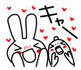 Mr. rabbit and Miss. fish.3! sticker #4331292