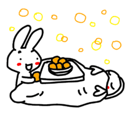 Mr. rabbit and Miss. fish.3! sticker #4331295