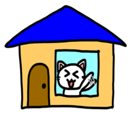 White Cat Fight sticker #4332981