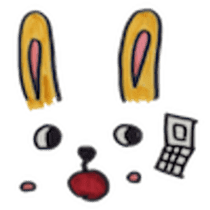 teddy & rabbit sticker #4333493