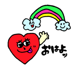 Daily conversation of cute heart sticker #4335912