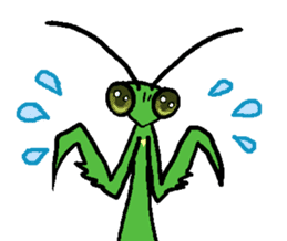 Kiri of a mantis sticker #4335977