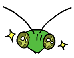 Kiri of a mantis sticker #4335978