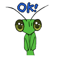 Kiri of a mantis sticker #4335984