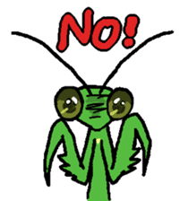 Kiri of a mantis sticker #4335985