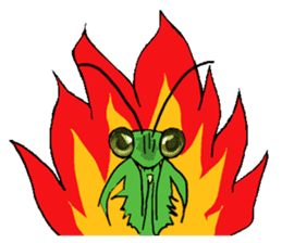 Kiri of a mantis sticker #4335992