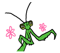 Kiri of a mantis sticker #4336000
