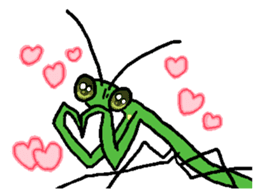 Kiri of a mantis sticker #4336005