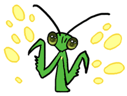Kiri of a mantis sticker #4336006