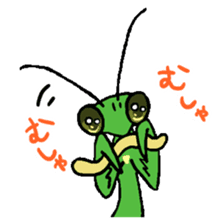 Kiri of a mantis sticker #4336008