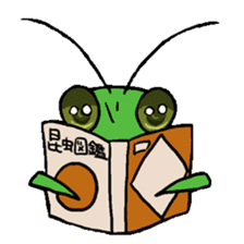 Kiri of a mantis sticker #4336009