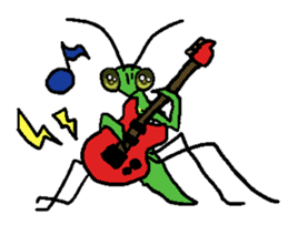Kiri of a mantis sticker #4336011