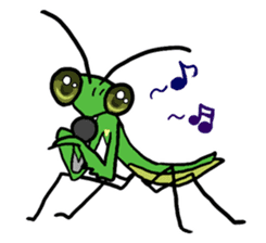 Kiri of a mantis sticker #4336013