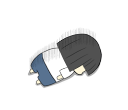 lazy woman and cat sticker #4337714