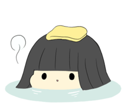 lazy woman and cat sticker #4337718