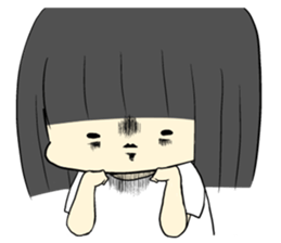 lazy woman and cat sticker #4337733