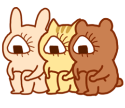 Riceballs and animals sticker #4338625