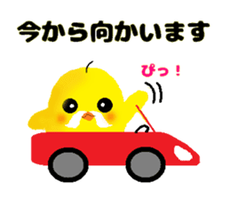 Cute speak to uncle Piyo sticker #4338899