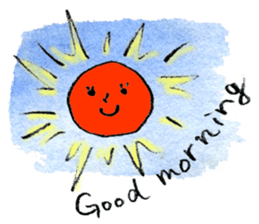 A little girl in the garden sticker #4338952