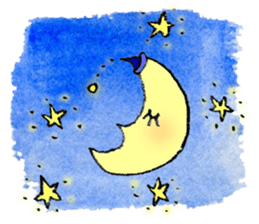 A little girl in the garden sticker #4338956