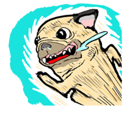 co-chan pug sticker #4339133