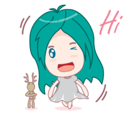 Bam-Bam & The Deer doll sticker #4340376