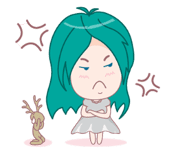 Bam-Bam & The Deer doll sticker #4340380