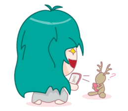 Bam-Bam & The Deer doll sticker #4340381