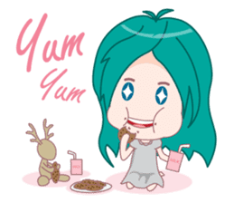 Bam-Bam & The Deer doll sticker #4340383