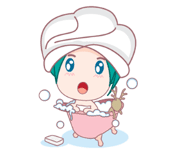 Bam-Bam & The Deer doll sticker #4340386