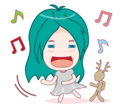 Bam-Bam & The Deer doll sticker #4340391