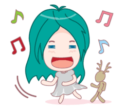 Bam-Bam & The Deer doll sticker #4340391