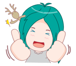 Bam-Bam & The Deer doll sticker #4340394