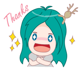 Bam-Bam & The Deer doll sticker #4340395