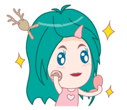 Bam-Bam & The Deer doll sticker #4340396