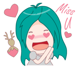 Bam-Bam & The Deer doll sticker #4340398