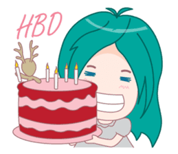 Bam-Bam & The Deer doll sticker #4340399