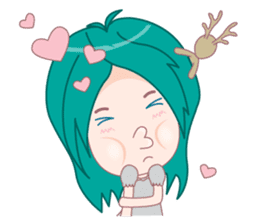 Bam-Bam & The Deer doll sticker #4340400