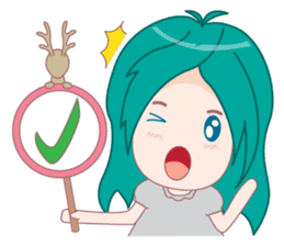 Bam-Bam & The Deer doll sticker #4340401