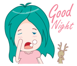 Bam-Bam & The Deer doll sticker #4340409