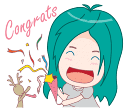 Bam-Bam & The Deer doll sticker #4340412