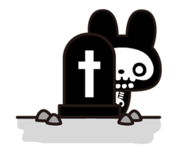 The skeleton bunny HONEUSA. sticker #4340736